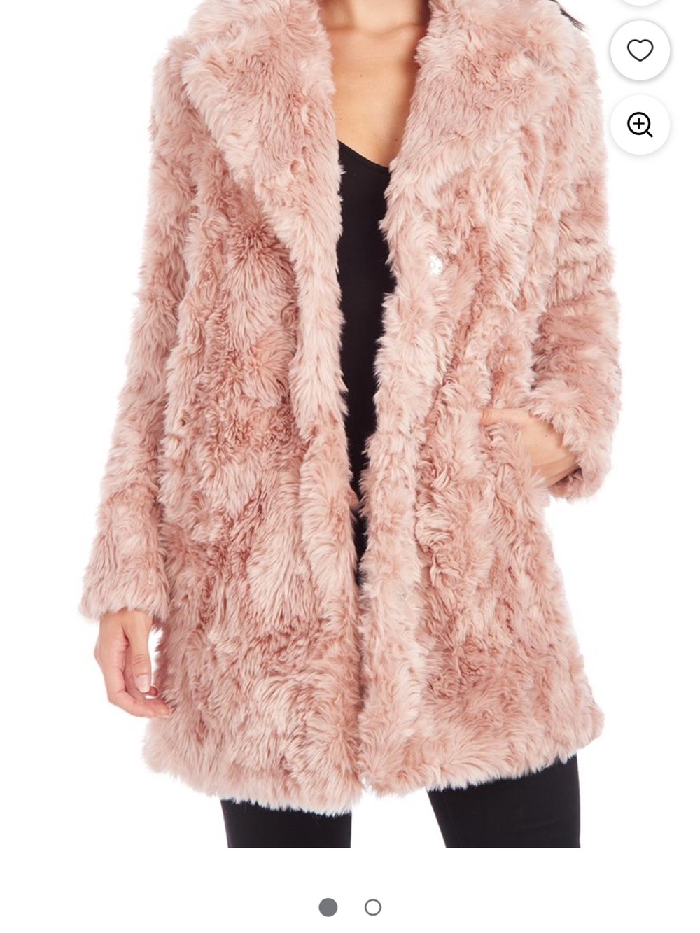 Kendall & Kylie Rose Blush Teddy Faux Fur Coat
